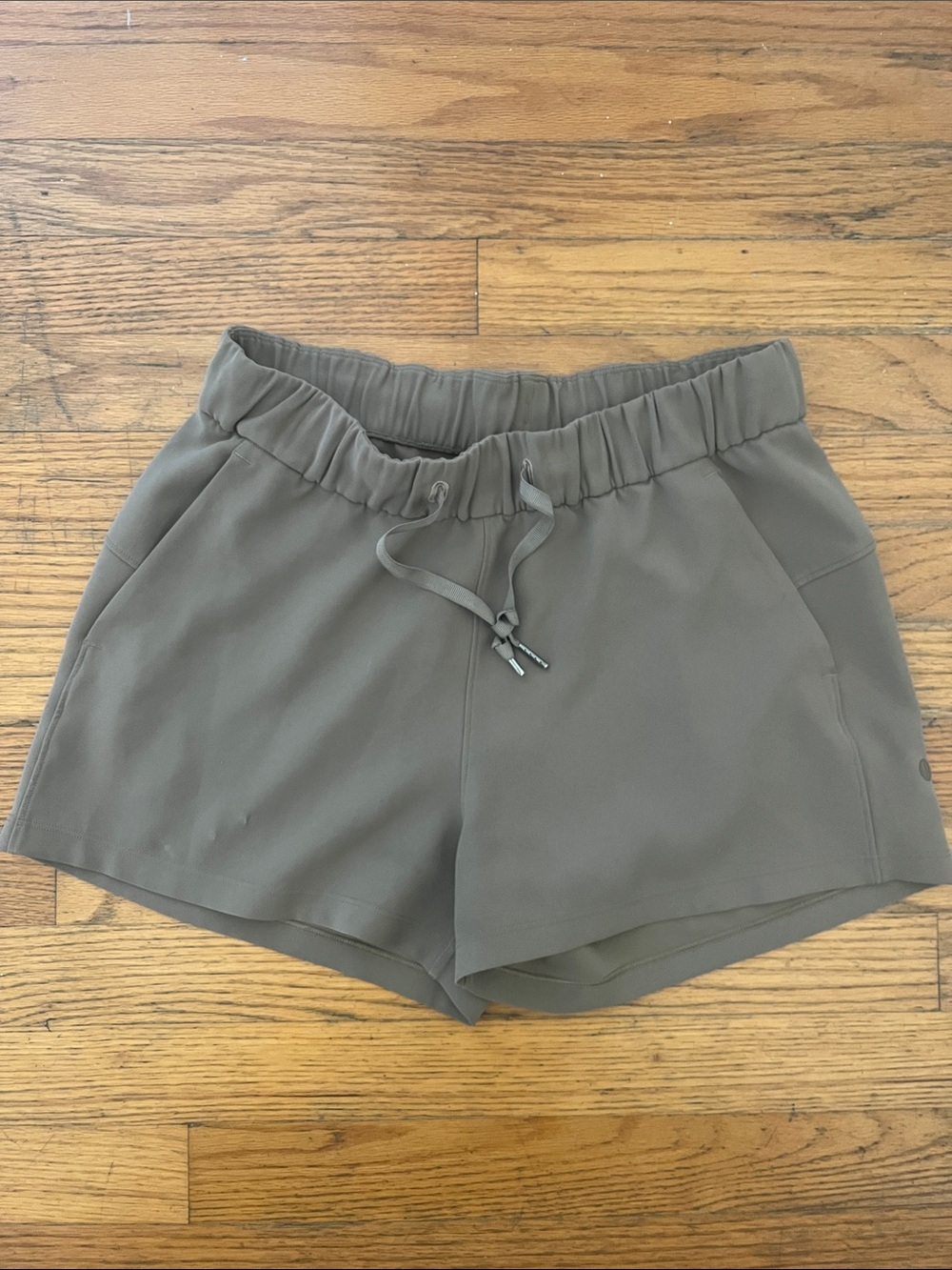 lululemon athletica Olive Elastic Waist Drawstring Athletic Shorts